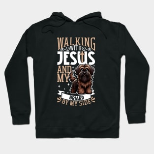 Jesus and dog - Briard Hoodie